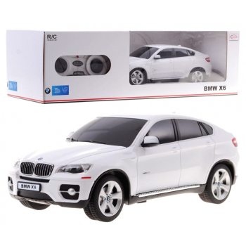 BMW X6 białe RASTAR model 1:24 Zdalnie sterowane Auto SUV + pilot